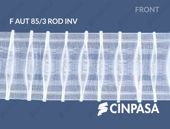 Cinta fruncidora automática pasabarra con presilla hilos transparente 